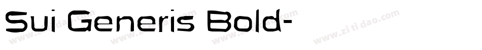 Sui Generis Bold字体转换